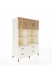 Kronos Dolap 8 Raflı 4 Çekmeceli 3 Kapaklı 132x59x195 Aytaşı-Çam/Aytaşı
