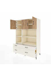 Kronos Dolap 8 Raflı 4 Çekmeceli 3 Kapaklı 132x59x195 Aytaşı-Çam/Aytaşı