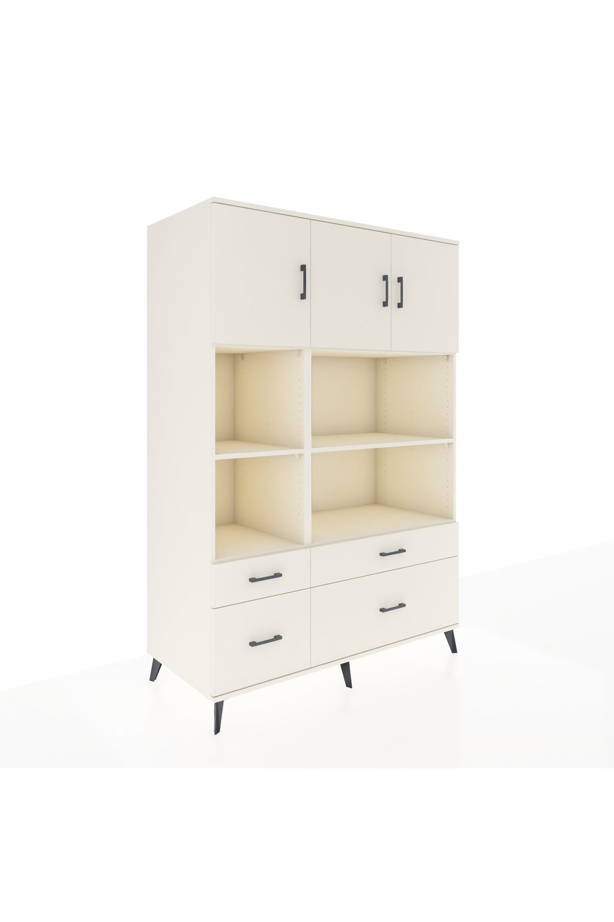 Kronos Dolap 8 Raflı 4 Çekmeceli 3 Kapaklı 132x59x195 Aytaşı-Aytaşı/Aytaşı