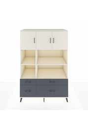 Kronos Dolap 8 Raflı 4 Çekmeceli 3 Kapaklı 132x59x195 Aytaşı-Aytaşı/Antrasit