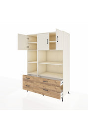 Kronos Dolap 8 Raflı 4 Çekmeceli 3 Kapaklı 132x59x195 Aytaşı-Aytaşı/Çam