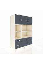 Kronos Dolap 8 Raflı 4 Çekmeceli 3 Kapaklı 132x59x195 Aytaşı-Antrasit/Antrasit