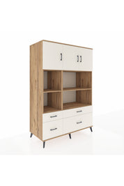 Kronos Dolap 8 Raflı 4 Çekmeceli 3 Kapaklı 132x59x195 Çam-Aytaşı/Aytaşı