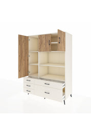 Kronos Dolap 7 Raflı 5 Çekmeceli 3 Kapaklı 132x59x195 Aytaşı-Çam/Aytaşı
