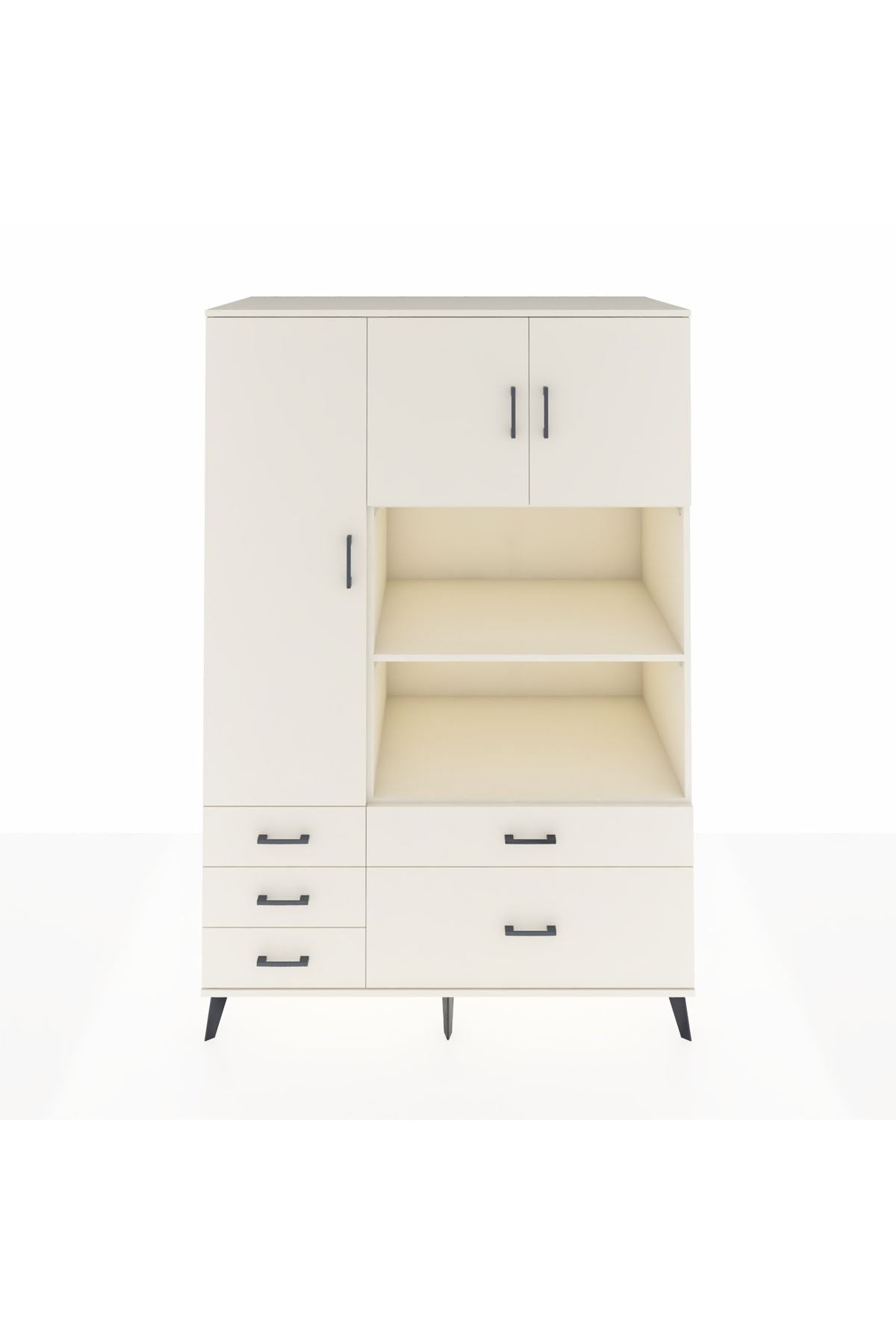 Kronos Dolap 7 Raflı 5 Çekmeceli 3 Kapaklı 132x59x195 Aytaşı-Aytaşı/Aytaşı