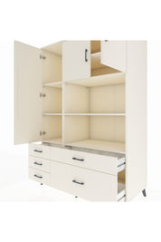 Kronos Dolap 7 Raflı 5 Çekmeceli 3 Kapaklı 132x59x195 Aytaşı-Aytaşı/Aytaşı