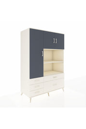 Kronos Dolap 7 Raflı 5 Çekmeceli 3 Kapaklı 132x59x195 Aytaşı-Antrasit/Aytaşı