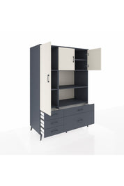 Kronos Dolap 7 Raflı 5 Çekmeceli 3 Kapaklı 132x59x195 Antrasit-Aytaşı/Antrasit