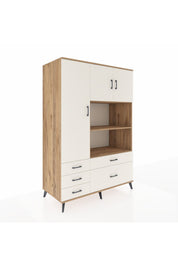 Kronos Dolap 7 Raflı 5 Çekmeceli 3 Kapaklı 132x59x195 Çam-Aytaşı/Aytaşı