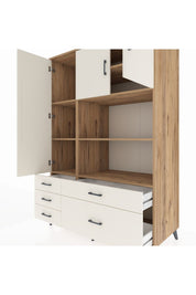 Kronos Dolap 7 Raflı 5 Çekmeceli 3 Kapaklı 132x59x195 Çam-Aytaşı/Aytaşı