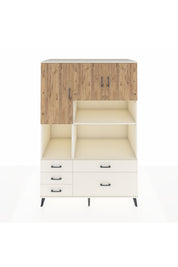 Kronos Dolap 8 Raflı 5 Çekmeceli 3 Kapaklı 132x59x195 Aytaşı-Çam/Aytaşı