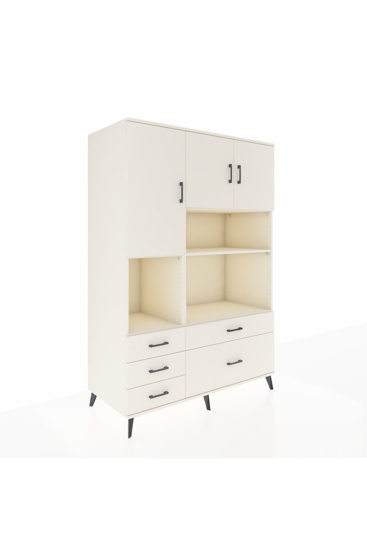 Kronos Dolap 8 Raflı 5 Çekmeceli 3 Kapaklı 132x59x195 Aytaşı-Aytaşı/Aytaşı