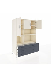 Kronos Dolap 8 Raflı 5 Çekmeceli 3 Kapaklı 132x59x195 Aytaşı-Aytaşı/Antrasit