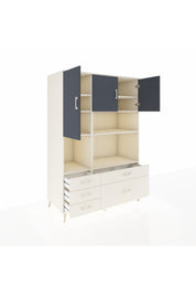 Kronos Dolap 8 Raflı 5 Çekmeceli 3 Kapaklı 132x59x195 Aytaşı-Antrasit/Aytaşı