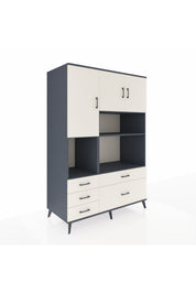 Kronos Dolap 8 Raflı 5 Çekmeceli 3 Kapaklı 132x59x195 Antrasit-Aytaşı/Aytaşı