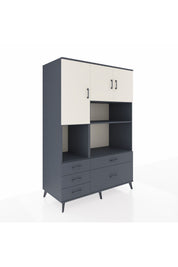 Kronos Dolap 8 Raflı 5 Çekmeceli 3 Kapaklı 132x59x195 Antrasit-Aytaşı/Antrasit