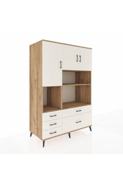 Kronos Dolap 8 Raflı 5 Çekmeceli 3 Kapaklı 132x59x195 Çam-Aytaşı/Aytaşı