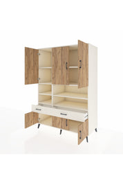 Kronos Dolap 8 Raflı 2 Çekmeceli 6 Kapaklı 132x59x195 Aytaşı-Çam/Aytaşı