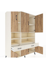 Kronos Dolap 8 Raflı 2 Çekmeceli 6 Kapaklı 132x59x195 Aytaşı-Çam/Aytaşı