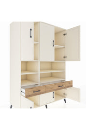 Kronos Dolap 8 Raflı 2 Çekmeceli 6 Kapaklı 132x59x195 Aytaşı-Aytaşı/Çam