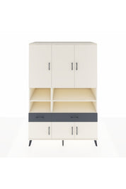 Kronos Dolap 8 Raflı 2 Çekmeceli 6 Kapaklı 132x59x195 Aytaşı-Aytaşı/Antrasit