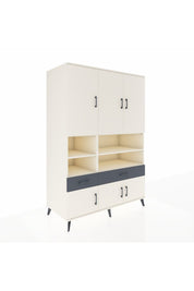 Kronos Dolap 8 Raflı 2 Çekmeceli 6 Kapaklı 132x59x195 Aytaşı-Aytaşı/Antrasit