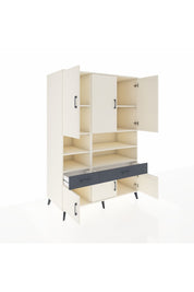 Kronos Dolap 8 Raflı 2 Çekmeceli 6 Kapaklı 132x59x195 Aytaşı-Aytaşı/Antrasit