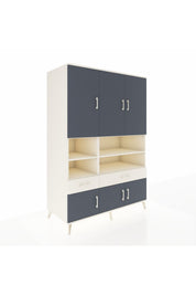 Kronos Dolap 8 Raflı 2 Çekmeceli 6 Kapaklı 132x59x195 Aytaşı-Antrasit/Aytaşı