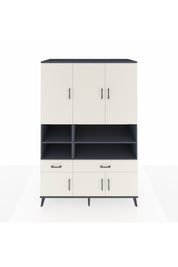 Kronos Dolap 8 Raflı 2 Çekmeceli 6 Kapaklı 132x59x195 Antrasit-Aytaşı/Aytaşı