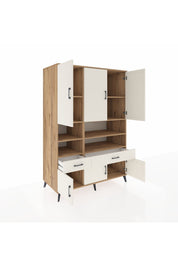 Kronos Dolap 8 Raflı 2 Çekmeceli 6 Kapaklı 132x59x195 Çam-Aytaşı/Aytaşı