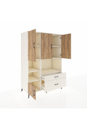 Kronos Dolap 7 Raflı 2 Çekmeceli 5 Kapaklı 132x59x195 Aytaşı-Çam/Aytaşı