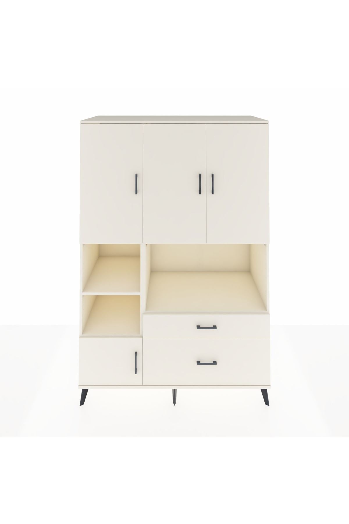 Kronos Dolap 7 Raflı 2 Çekmeceli 5 Kapaklı 132x59x195 Aytaşı-Aytaşı/Aytaşı