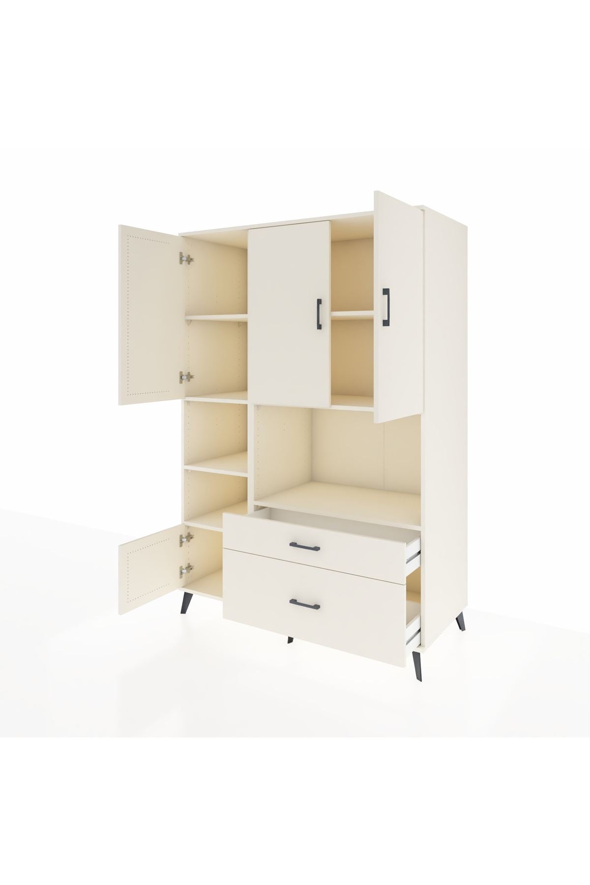 Kronos Dolap 7 Raflı 2 Çekmeceli 5 Kapaklı 132x59x195 Aytaşı-Aytaşı/Aytaşı