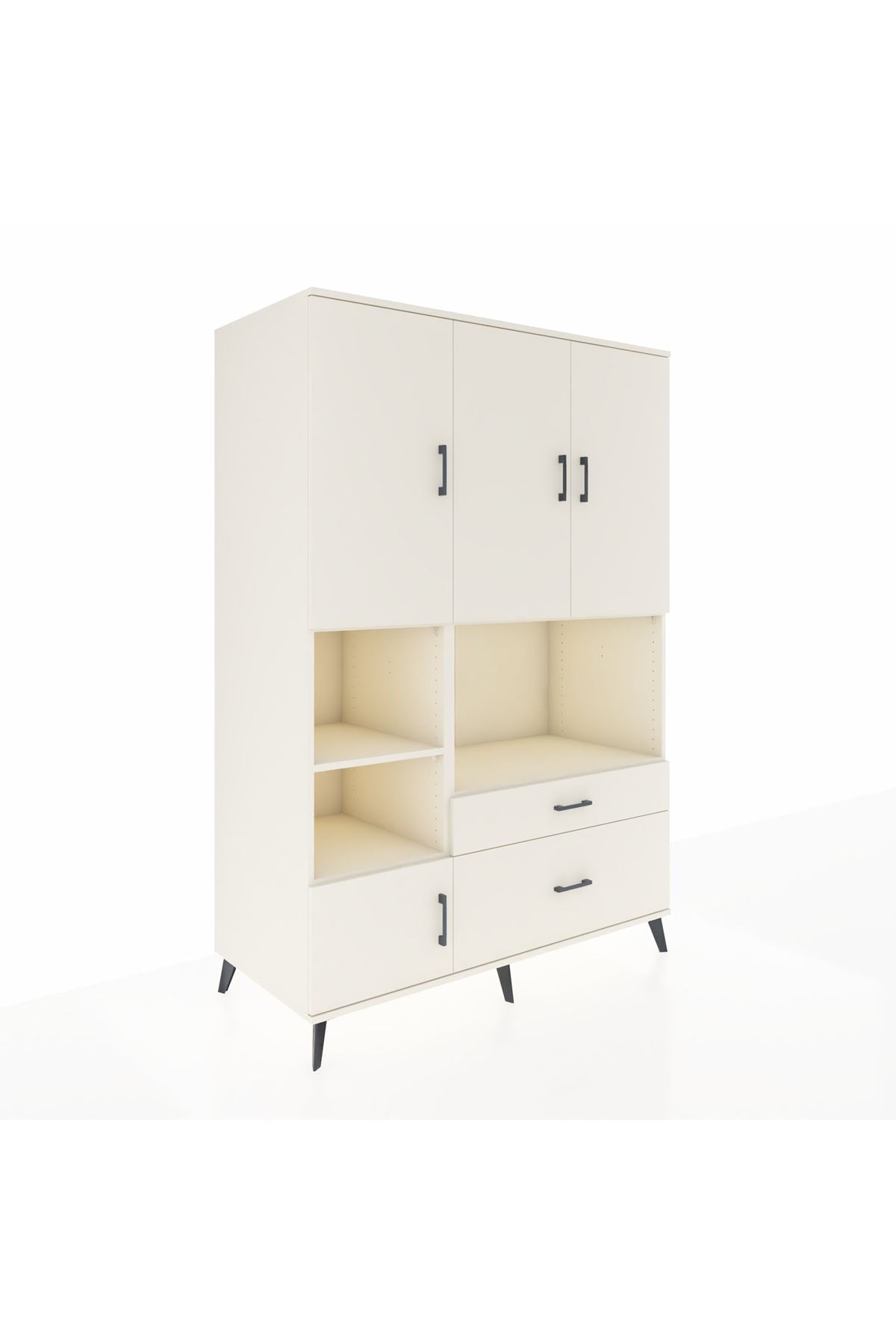 Kronos Dolap 7 Raflı 2 Çekmeceli 5 Kapaklı 132x59x195 Aytaşı-Aytaşı/Aytaşı