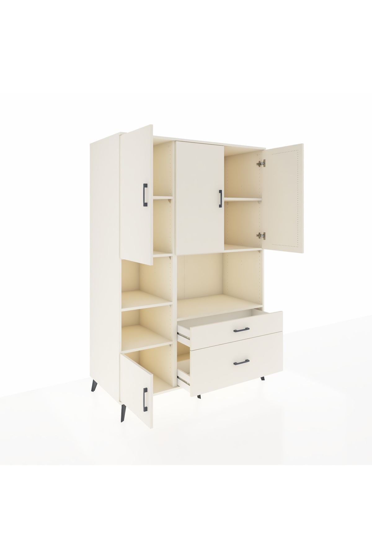 Kronos Dolap 7 Raflı 2 Çekmeceli 5 Kapaklı 132x59x195 Aytaşı-Aytaşı/Aytaşı