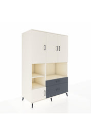 Kronos Dolap 7 Raflı 2 Çekmeceli 5 Kapaklı 132x59x195 Aytaşı-Aytaşı/Antrasit