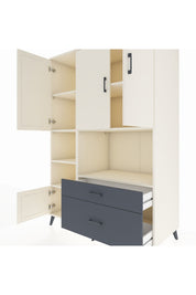 Kronos Dolap 7 Raflı 2 Çekmeceli 5 Kapaklı 132x59x195 Aytaşı-Aytaşı/Antrasit