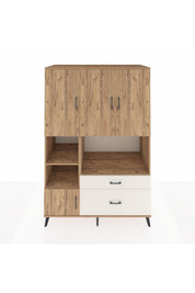 Kronos Dolap 7 Raflı 2 Çekmeceli 5 Kapaklı 132x59x195 Çam-Çam/Aytaşı