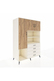 Kronos Dolap 7 Raflı 4 Çekmeceli 3 Kapaklı 132x59x195 Aytaşı-Çam/Aytaşı