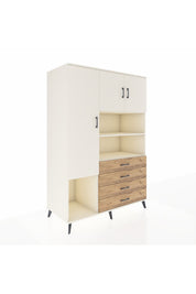 Kronos Dolap 7 Raflı 4 Çekmeceli 3 Kapaklı 132x59x195 Aytaşı-Aytaşı/Çam