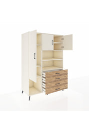 Kronos Dolap 7 Raflı 4 Çekmeceli 3 Kapaklı 132x59x195 Aytaşı-Aytaşı/Çam