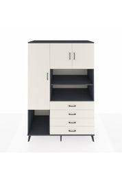 Kronos Dolap 7 Raflı 4 Çekmeceli 3 Kapaklı 132x59x195 Antrasit-Aytaşı/Aytaşı