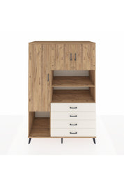 Kronos Dolap 7 Raflı 4 Çekmeceli 3 Kapaklı 132x59x195 Çam-Çam/Aytaşı