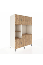 Kronos Dolap 9 Raflı 6 Kapaklı 132x59x195 Aytaşı-Çam/Çam