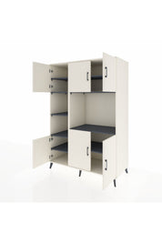 Kronos Dolap 9 Raflı 6 Kapaklı 132x59x195 Aytaşı-Aytaşı/Antrasit