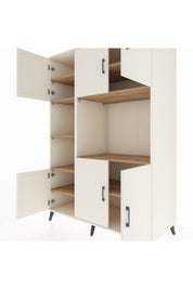 Kronos Dolap 9 Raflı 6 Kapaklı 132x59x195 Aytaşı-Aytaşı/Çam