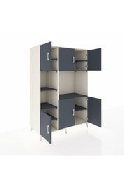 Kronos Dolap 9 Raflı 6 Kapaklı 132x59x195 Aytaşı-Antrasit/Antrasit