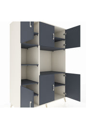 Kronos Dolap 9 Raflı 6 Kapaklı 132x59x195 Aytaşı-Antrasit/Antrasit