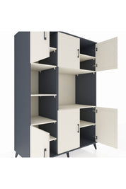 Kronos Dolap 9 Raflı 6 Kapaklı 132x59x195 Antrasit-Aytaşı/Aytaşı