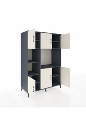 Kronos Dolap 9 Raflı 6 Kapaklı 132x59x195 Antrasit-Aytaşı/Antrasit